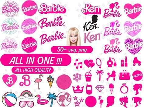 Barbi Svg Png Bundle Barbi Icons Logos Clipart Digital Etsy Uk