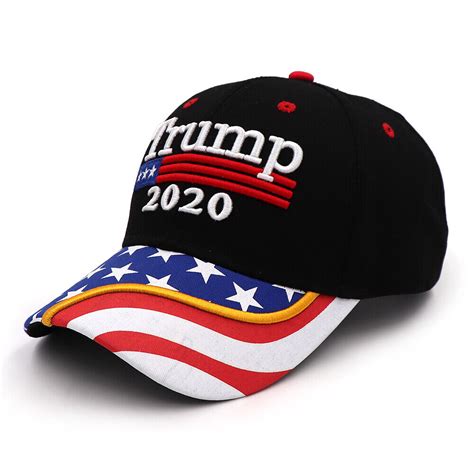 Black Donald Trump 2020 Maga Embroidered Hat Make America Great Again Cap Ebay