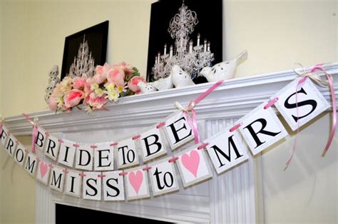 Bride To Be From Miss To Mrs Wedding Banners Bridal Shower Decorations