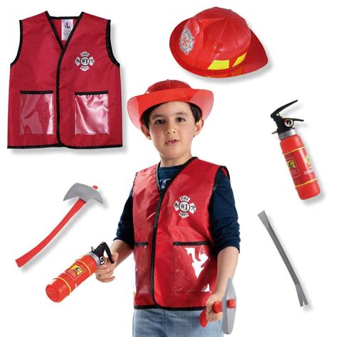 Buy Fitto Kids Firefighter Role Play Costume Set Kids Fireman Free