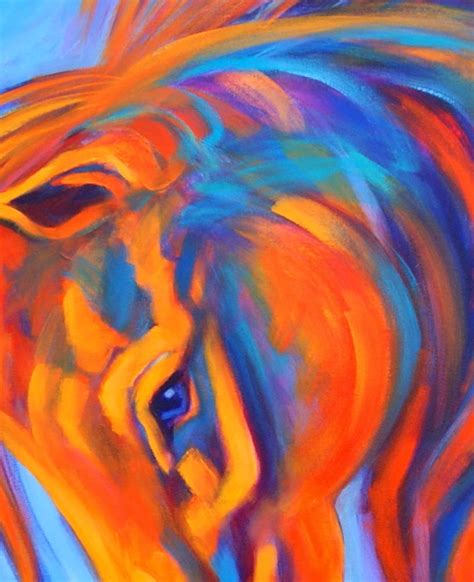 Paintings Of Horses Abstract Horse Painting In Bright