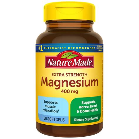 Nature Made Magnesium 400 Mg Dietary Supplement Liquid Softgels Walgreens