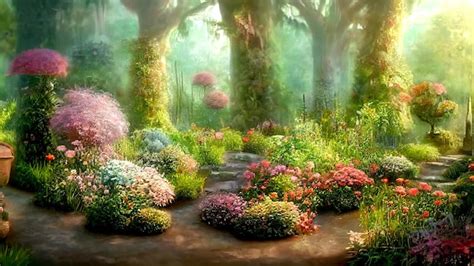 Premium Ai Image Enchanted Garden View