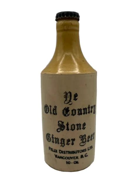 Vntg Ye Old Country Stone Ginger Beer Vancouver Bc Stonewear Bottled