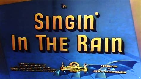 Singin In The Rain 1952 Film 1988 Criterion Laserdisc Opening Mgm
