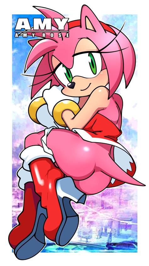 Rule 34 Amy Rose Ass Butt Crack Clothing Female Only Mooning Pink Fur