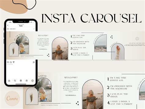 Instagram Carousel Template Canva Carousel On Instagram Etsy Ireland