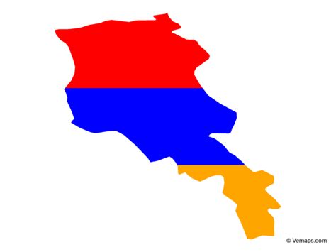 Flag Map of Armenia | Free Vector Maps | Armenia, Map vector, Armenia flag