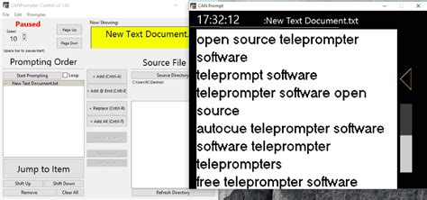 Requires the free teleprompter controller app, or another device running teleprompter. Best Free Teleprompter Software For Windows