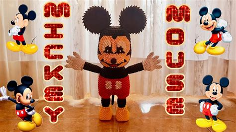 Origami 3d Mickey Mouse Tutorial Ita Youtube