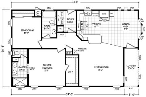 A single wide home, or single section home, is a floor plan with one long section rather than multiple sections joined together. Broadway | Modular home floor plans, Mobile home doublewide, Double wide manufactured homes