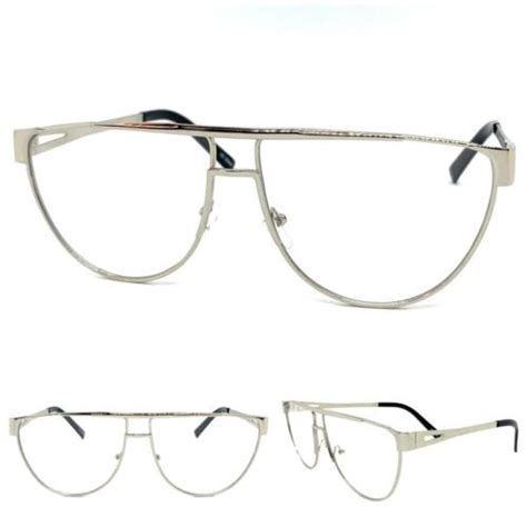 men women classy elegant vintage retro style clear lens eye glasses chrome frame ebay