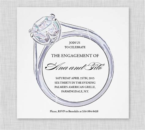 12 Engagement Party Invitations Psd Word