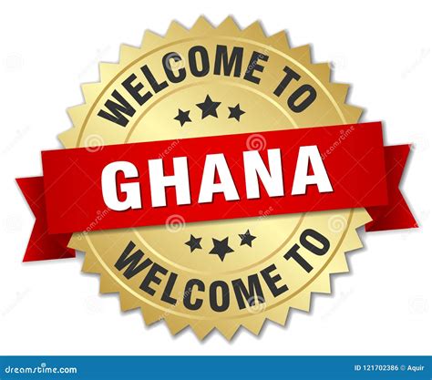 Welcome To Ghana Badge Stock Vector Illustration Of Isolated 121702386