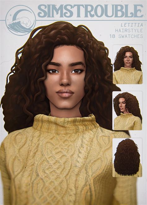 Kaulana By Simstrouble Sims Curly Hair Sims Hair Sims Vrogue