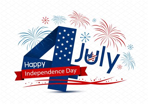 Usa 4 July Independence Day Custom Designed Illustrations Creative