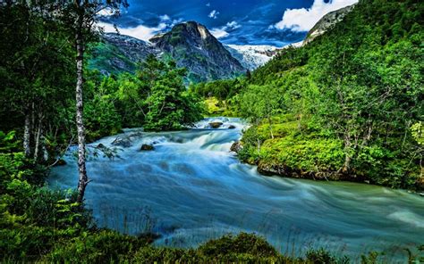 Download Wallpapers Norway Beautiful Nature Hdr Mountain River