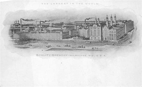 Schlitz Brewery Milwaukee Wisconsin Largest In The World Beer Postcard