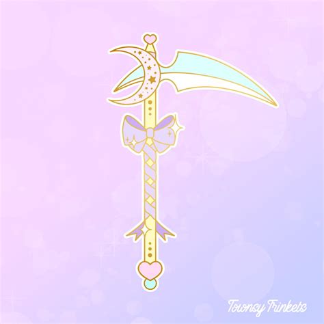 Pre Order Pastel Magical Girl Weapons Scythe Enamel Pin Etsy