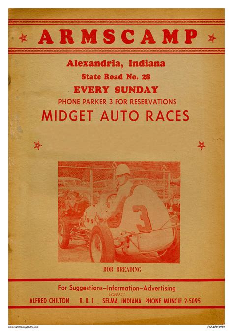 Vintage Reproduction Racing Poster Armscamp Motor Speedway Etsy