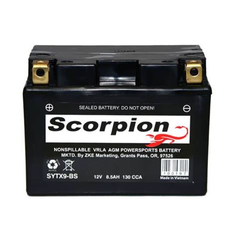 One of the most common complaints about this battery is how its life span is quite shorter than leading competitors. YTX9-BS Battery | Scorpion 12 Volt Motorcycle Batteries