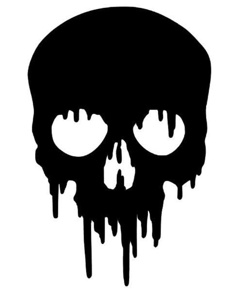 Dripping Skull Svg For Craft Machines Cricut Cameo Silhouette Etsy Uk