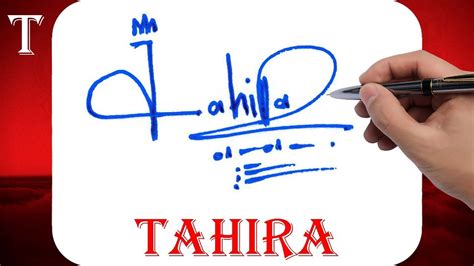 tahira name signature style t signature style signature style of my name tahira youtube