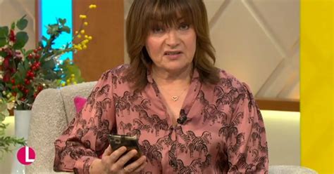Lorraine Kelly Red Faced As Viewers Spot Rude Image On Her Blouse During Show Mirror Online