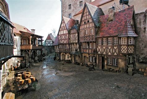 Medieval Street Scene Medieval Houses Medieval Aesthetic Architecture