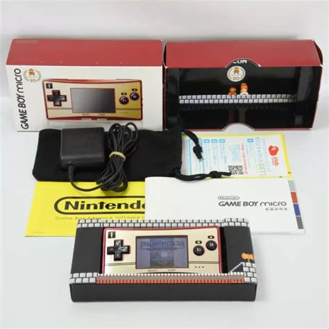 Game Boy Micro Console Famicom Version Happy Mario 20th Boxed Nintendo