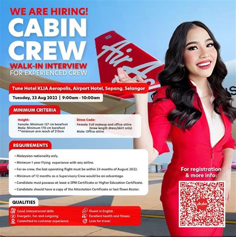fly gosh air asia cabin crew recruitment walk in interview tune hotel klia