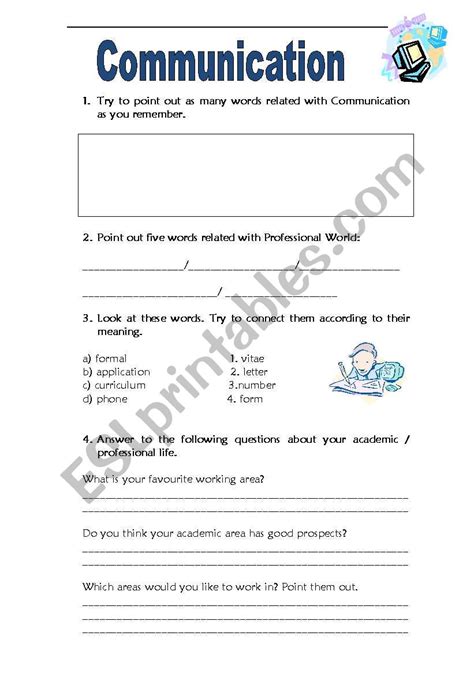 Free Printable Communication Skills Worksheets