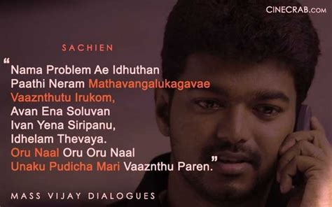 Nandini's back for a second round of tamil 101! What are some best dialogues in tamil cinema? - Quora