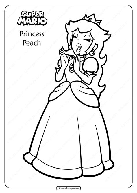 Princess Peach Coloring Pages To Download And Print For Free Sketch Coloring Page