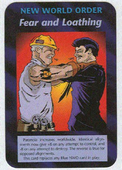 Illuminati Fear And Loathing New World Order Game Card