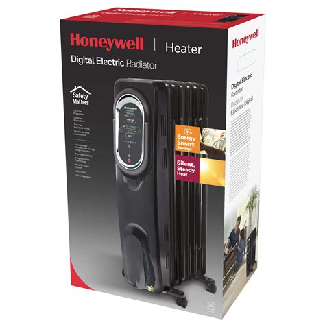 Honeywell HZ EnergySmart Electric Oil Filled Radiator Whole Room Heater Black H X