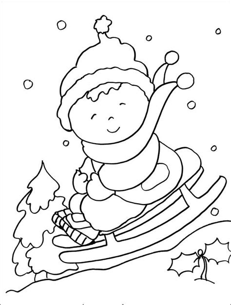 Coloring Pages Free Printable Winter Coloring Page