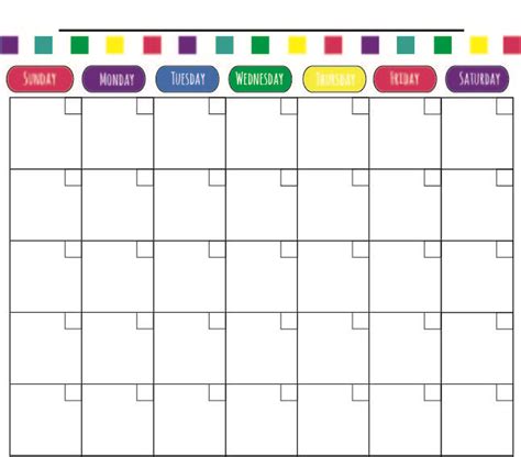 Blank Month At A Glance Printable Calendar 2024 Calendar Printable