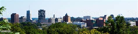 City Skyline Stock Photo Download Image Now Akron Ohio Urban