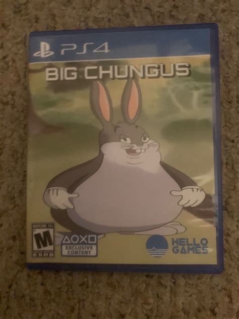 New Hd Cover Big Chungus Ps4 Ps5 Game Case Grelly Usa