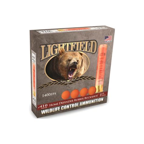 lightfield wildlife control rubber buckshot 410 2 5 box 5