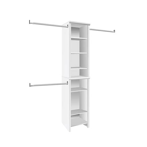 Closetmaid Impressions Narrow 16 In Tower White Wood Closet System
