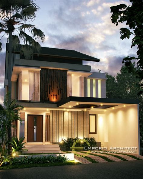 Hunian minimalis kontemporer untuk keluarga besar. Desain Rumah 2 Lantai Style Modern Tropis Jasa Arsitek