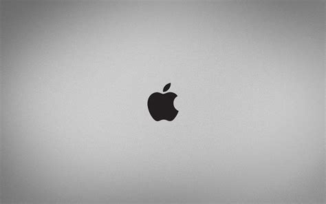 A sleek wallpaper that features a black apple logo with the think different tagline below on white background. Apple Logo Simple Black And White Wallpaper 1280x800