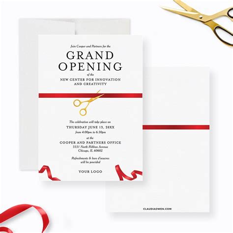 Grand Opening Ribbon Cutting Ceremony Launch Party Invitation Etsy