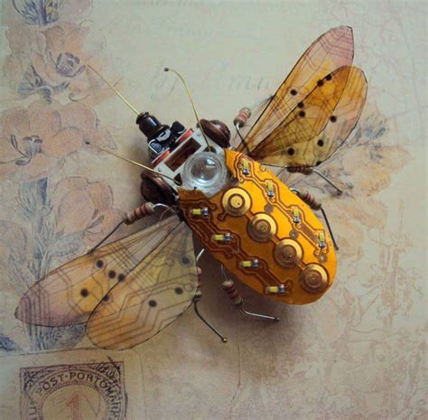 Artist Turns Discarded Electronics Into Amazing Winged Insects Insect