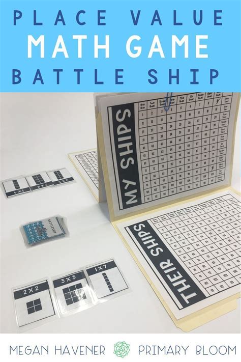 Battle Ship Place Value And Array Math Game Digital And Printable