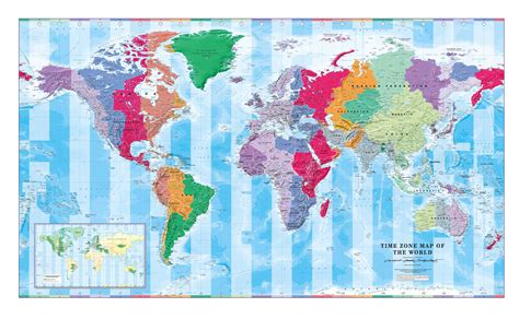 World Time Map World Maps