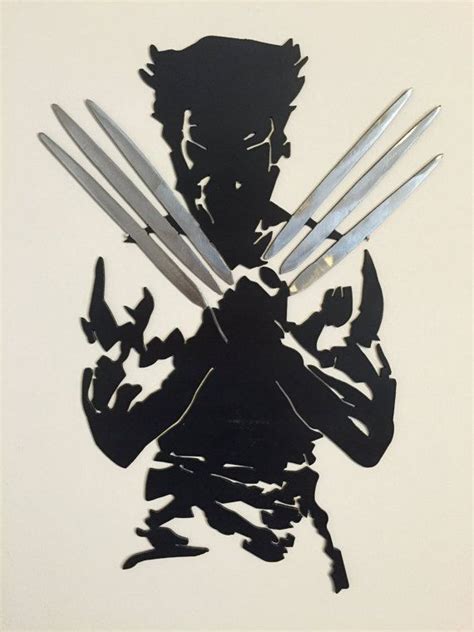 Wolverine X Men Steelmetal Wall Art Silhouette Art Art Vinyl Decals