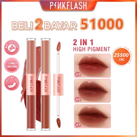 Jual Pinkflash In Lipstick Dual Ended Liquid Matte Lipstick Velvet Tint Lightweight High